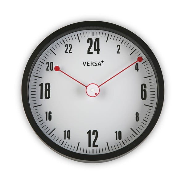 Černé kulaté nástěnné hodiny Versa Miriam, ø 30 cm