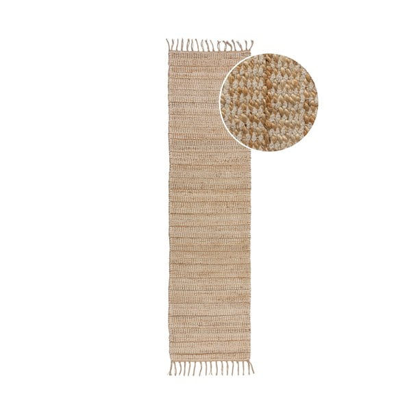 Koberec běhoun v přírodní barvě 60x230 cm Levi – Flair Rugs