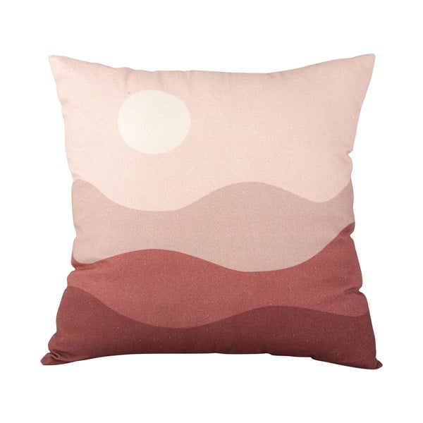 Růžovo-červený bavlněný polštář PT LIVING Pink Sunset, 45 x 45 cm