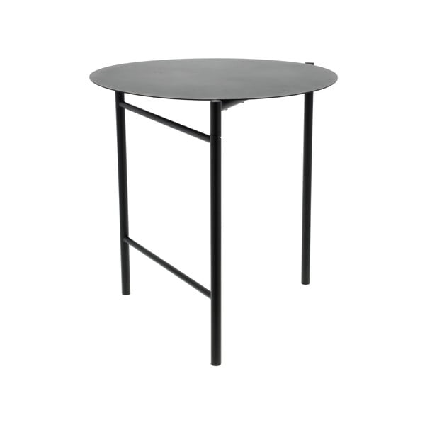 Černý kovový kulatý jídelní stůl ø 70 cm Disc – Zone