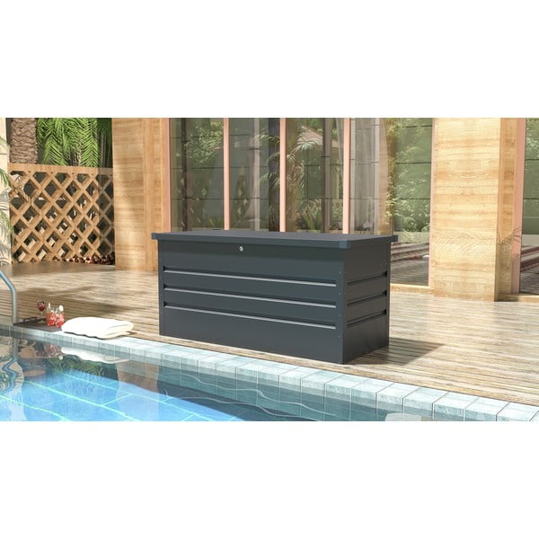 Antracitový zahradní úložný box Max A – Rojaplast-image-1