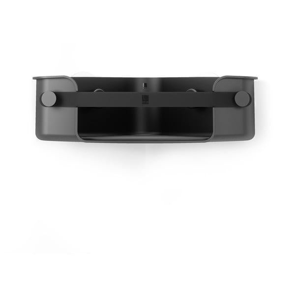 Černá rohová plastová koupelnová polička bez vrtání Flex Adhesive – Umbra-image-3