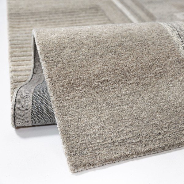 Šedobéžový ručně tkaný vlněný koberec 140x200 cm Lira  – Flair Rugs-image-3