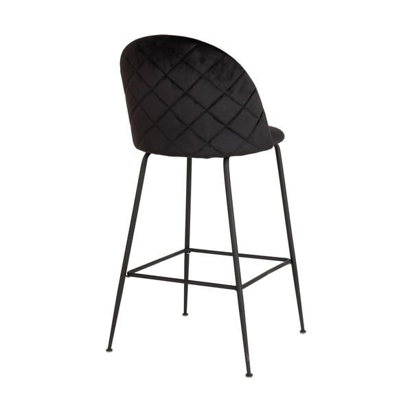 Černé sametové barové židle v sadě 2 ks 108 cm Lausanne – House Nordic-image-3