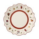 Bílý porcelánový talíř s vánočním motivem Villeroy & Boch, ø 18 cm