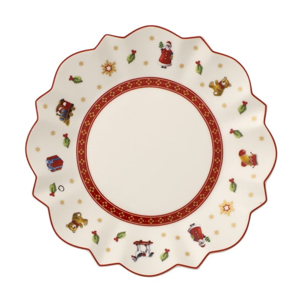 Bílý porcelánový talíř s vánočním motivem Villeroy & Boch, ø 18 cm