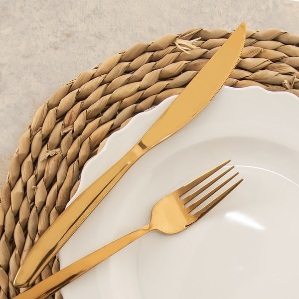 Nerezový příbor 24 ks ve zlaté barvě Gold – Orion-image-3