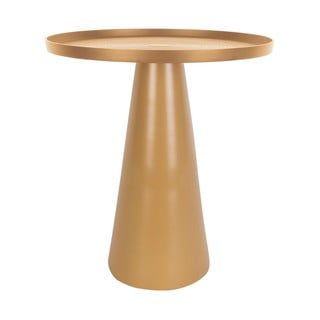 Hořčicově žlutý kovový odkládací stolek Leitmotiv Force, výška 48,5 cm