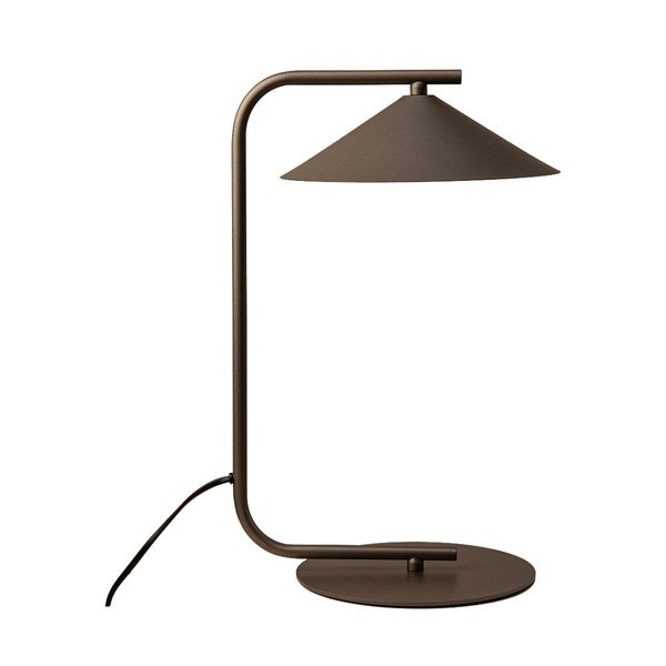 Hnědá kovová stolní lampa (výška 42 cm) Nocte – Micadoni 
