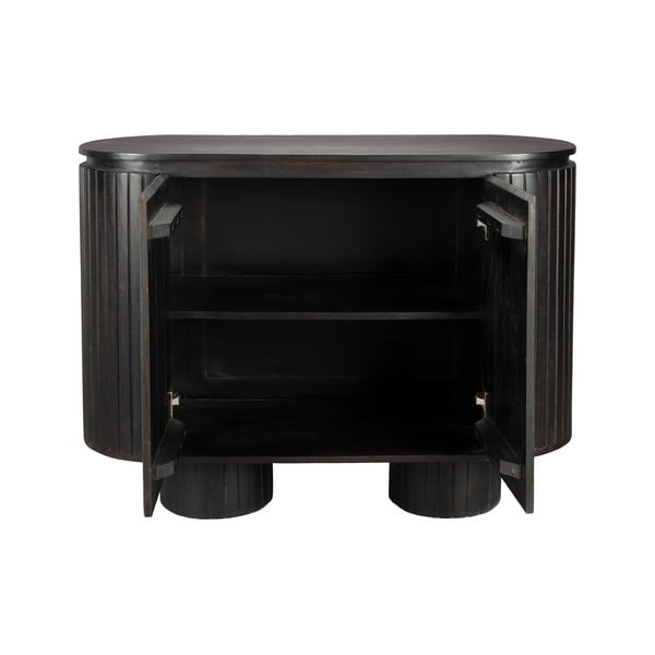 Tmavě hnědá skříňka z mangového dřeva 110x80x40 cm Kenji – Dutchbone-image-2