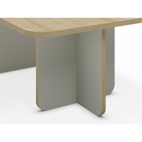 Konferenční stolek s deskou v dubovém dekoru ve světle zeleno-přírodní barvě 56x100 cm Hillary – Marckeric-image-4