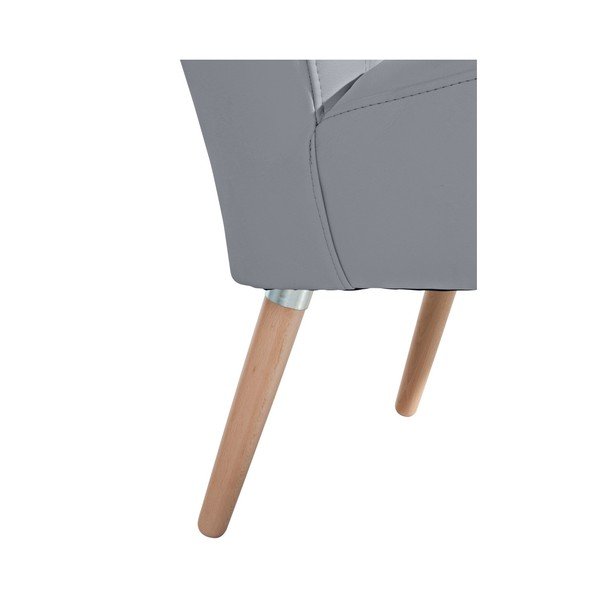 Šedé křeslo z imitace kůže Max Winzer Neele Leather Gray-image-2