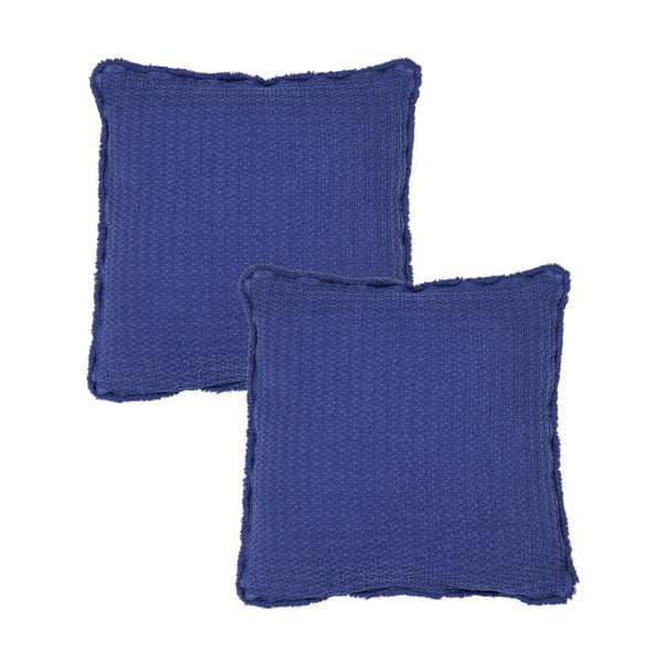 Sada 2 modrých povlaků na polštář z bavlny Casa Di Bassi, 45 x 45 cm