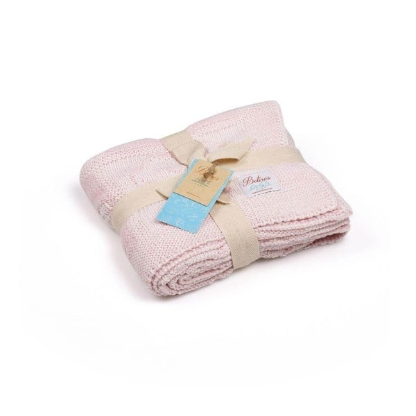 Růžová dětská deka Baby Ecru Lily, 80 x 110 cm