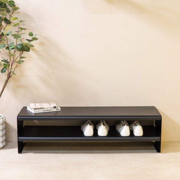 Černý ocelový botník 101,5x28x31 cm Linea – Spinder Design-image-2