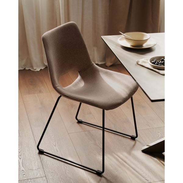 Světle hnědé jídelní židle v sadě 1 ks Zahara – Kave Home-image-1