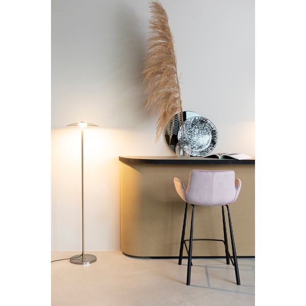 Světle růžové sametové barové židle v sadě 2 ks 91,5 cm Brit – Zuiver-image-1