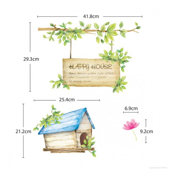 Sada nástěnných samolepek Ambiance Happy House, 42x30 cm-image-4