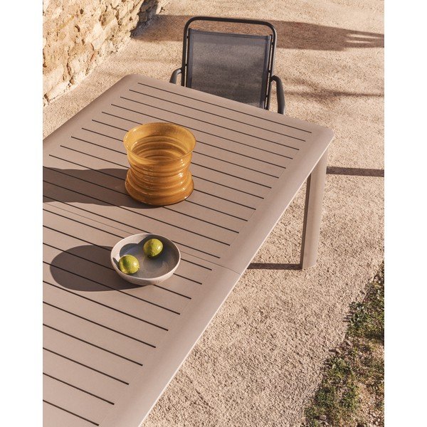 Tmavě šedá zahradní židle Luri – Kave Home-image-3