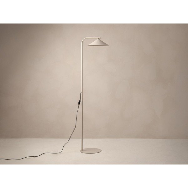 Krémová kovová stojací lampa (výška 160 cm) Nocte – Micadoni -image-3