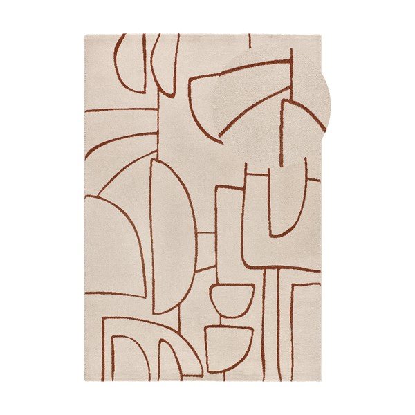 Koberec v cihlové a krémové barvě 80x150 cm Beruti – Universal