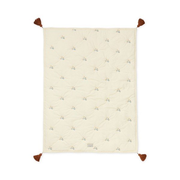 Červená/světle žlutá prošívaná dětská deka z bio bavlny 90x120 cm Bicycles – Cam Cam Copenhagen-image-3