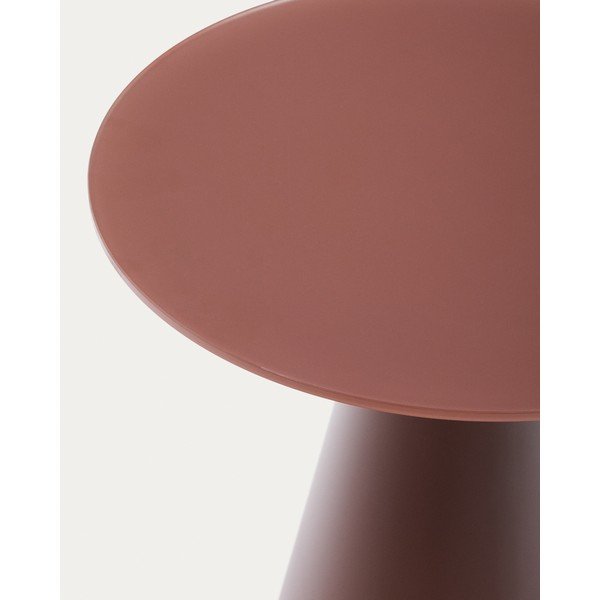 Kulatý odkládací stolek se skleněnou deskou ø 50 cm Wilshire – Kave Home-image-3