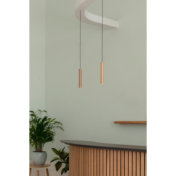 LED závěsné svítidlo s dřevěným stínidlem ø 3 cm Chimes – UMAGE-image-1