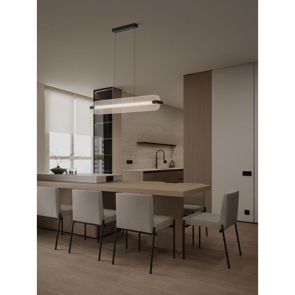 Matně černé skleněné LED stmívatelné závěsné svítidlo Emery – Nova Luce-image-1