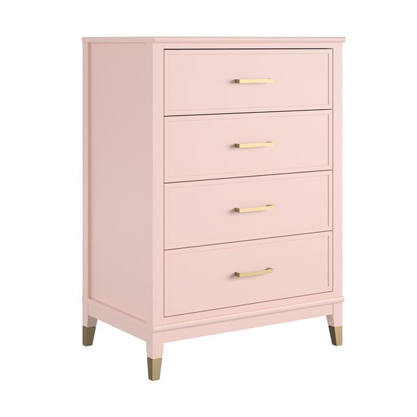 Růžová komoda CosmoLiving by Cosmopolitan Westerleigh, 75 x 106 cm-image-2