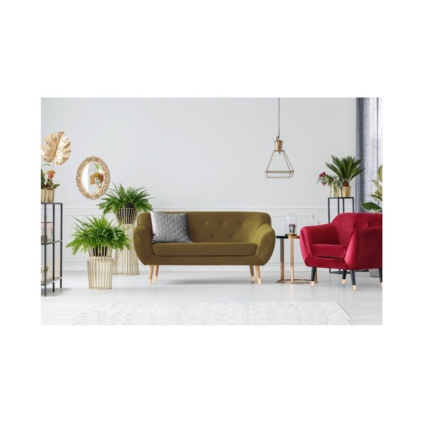 Dvoumístná pohovka ve zlaté barvě Mazzini Sofas Amelie-image-3