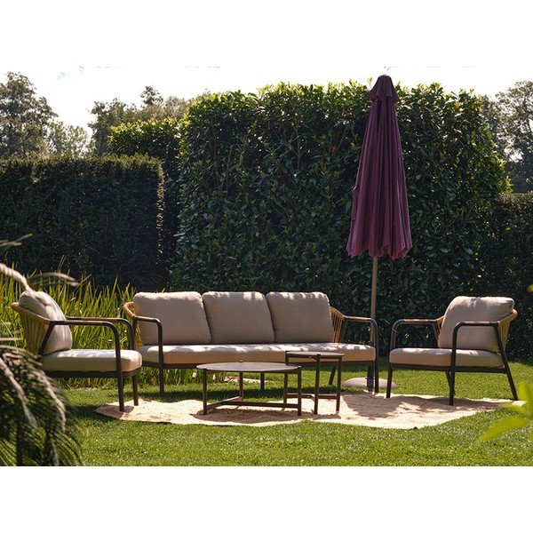 Béžový hliníkový zahradní lounge set pro 5 Nice – Hartman-image-3