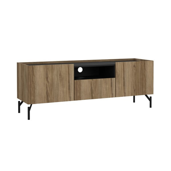 Hnědý TV stolek v dekoru dubu 147x54x41 cm Bergen – Tvilum-image-2