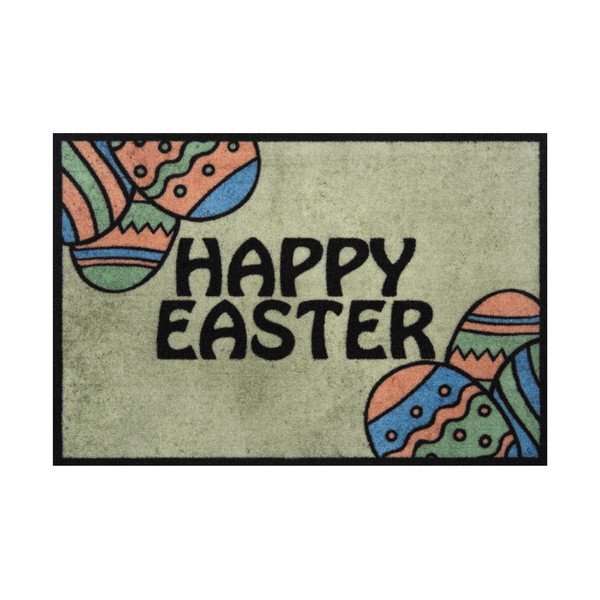 Zelená rohožka Hanse Home Happy Easter, 40 x 60 cm