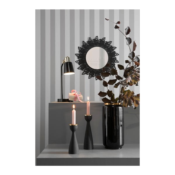 Černý svícen s detailem ve zlaté barvě PT LIVING Nimble, výška 22,5 cm-image-1