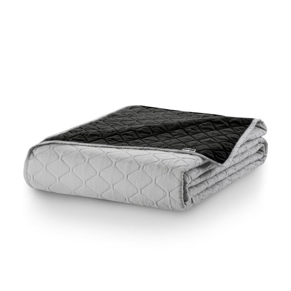 Černo-šedý oboustranný přehoz z mikrovlákna DecoKing Axel, 240 x 260 cm-image-4