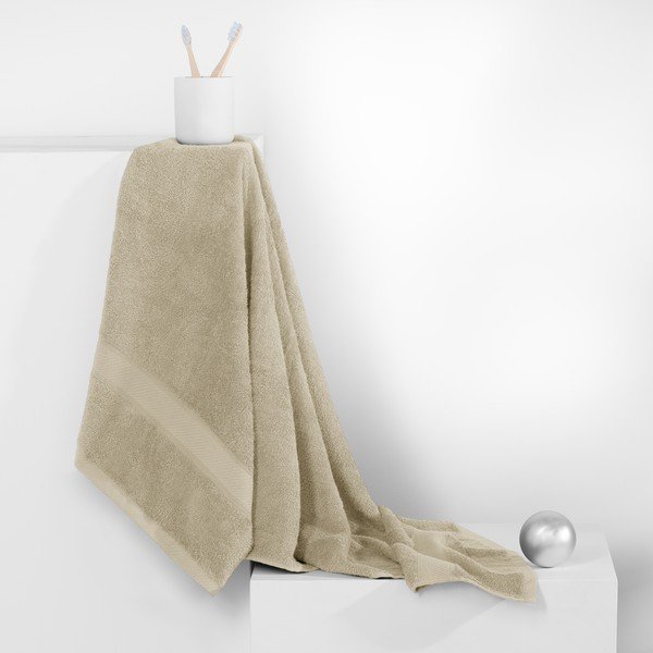Béžový ručník DecoKing Bamby Beige, 50 x 100 cm-image-1