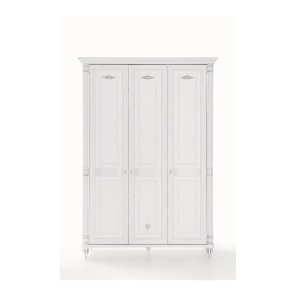 Bílá šatní skříň Romantic 3 Doors Wardrobe