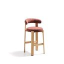 Barová židle z jasanového dřeva v terakotové barvě/ve světle přírodní barvě (výška sedáku 75 cm) Granite – Kave Home