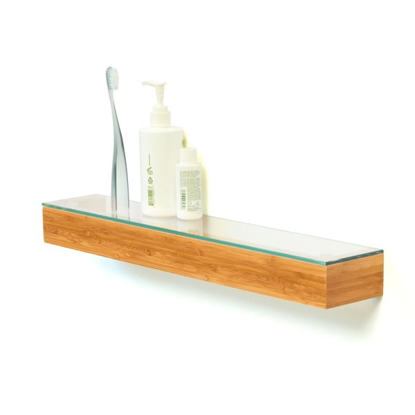 Bambusová polička do koupelny Bamboo Wireworks, délka 55 cm-image-1