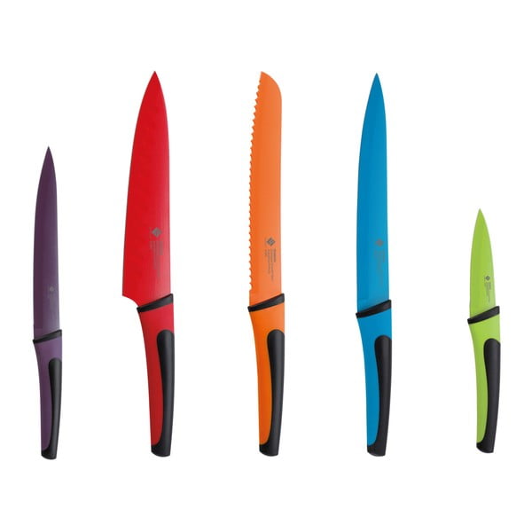 Sada 5 barevných nožů z nerezové oceli Renberg Flash