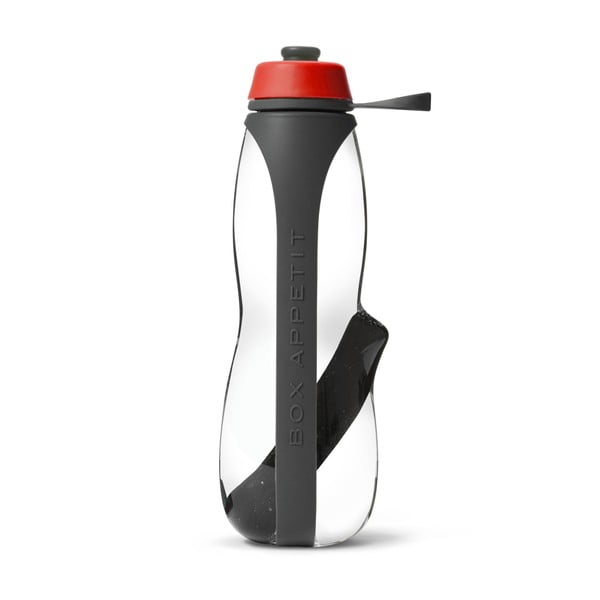 Šedo-červená sportovní filtrační lahev s binchotanem Black + Blum Eau Good Duo, 700 ml