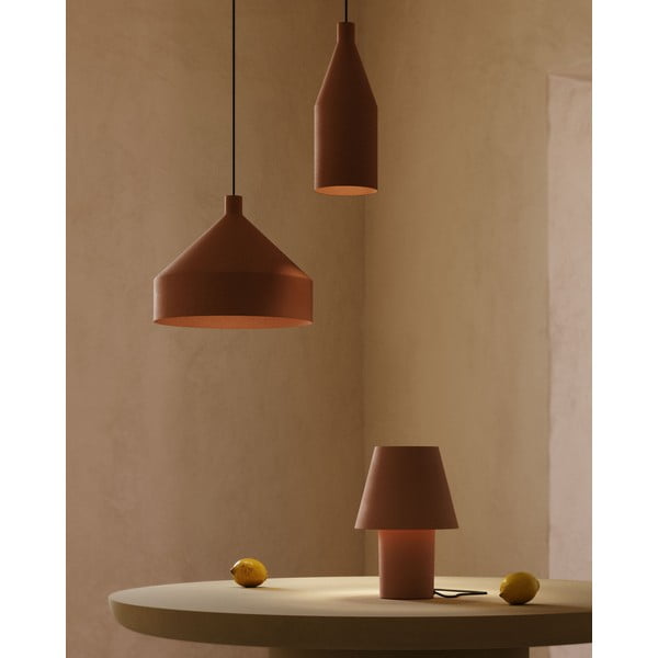 Závěsné svítidlo v terakotové barvě s kovovým stínidlem ø 30 cm Peralta – Kave Home-image-3