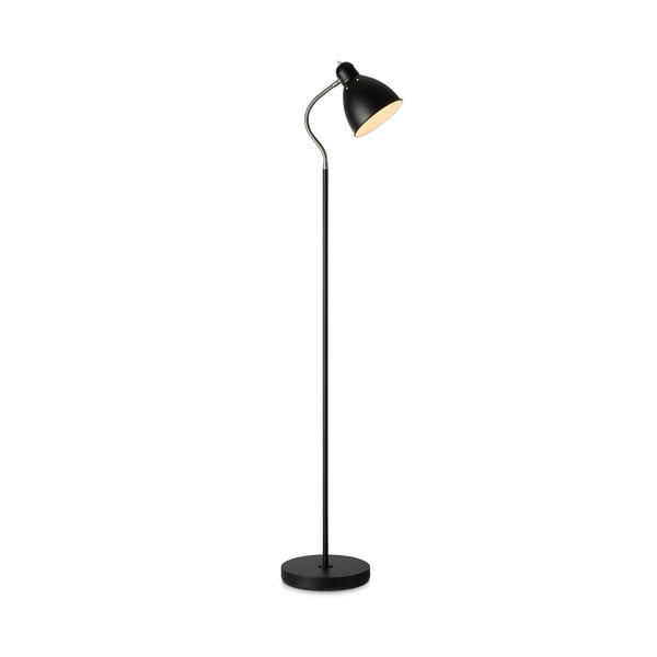 Černá stojací lampa Markslöjd Nitta, výška 1,45 m