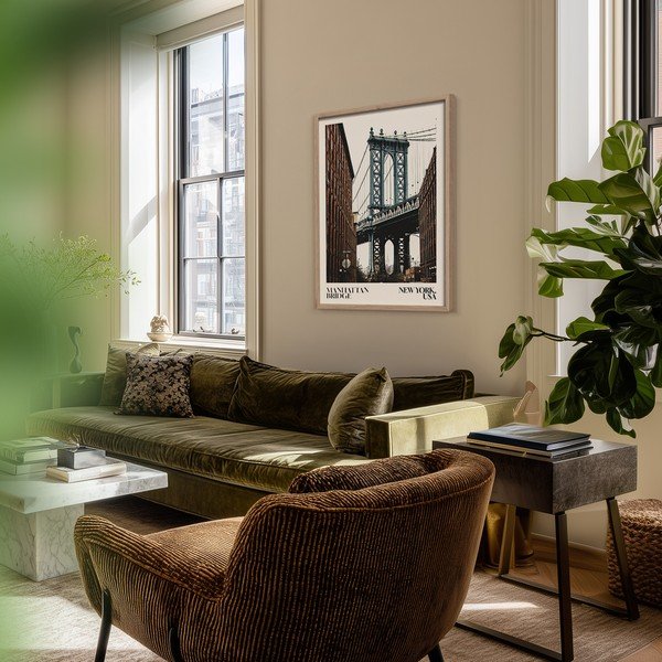 Tištěný obraz s rámem 50x70 cm NY Bridge – Styler-image-1