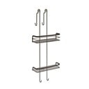 Černá závěsná dvoupatrová koupelnová police Metaltex Origin