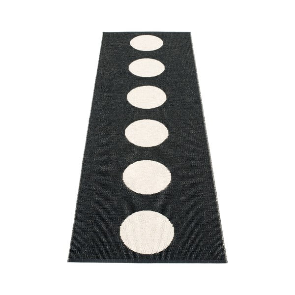 Černo-bílý vnitřní a venkovní běhoun 70x225 cm Vera Black – Pappelina