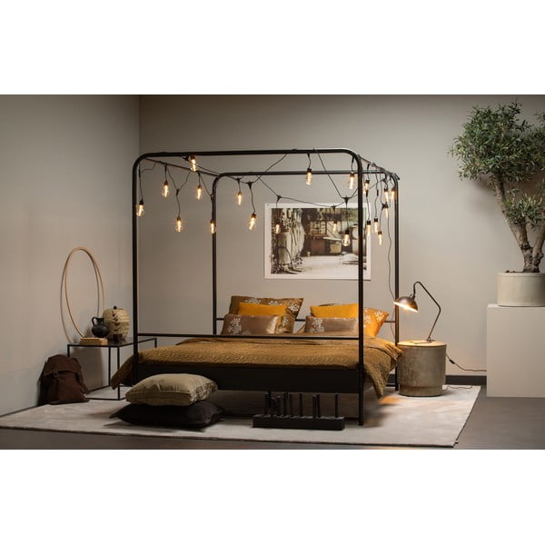 Černá dvoulůžková kovová postel vtwonen Bunk, 160 x 200 cm-image-1