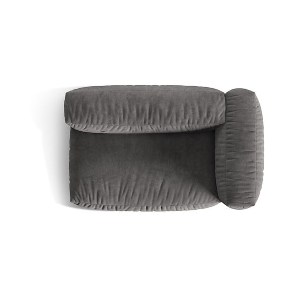 Šedý sametový modul pohovky (pravý roh) Martina – Micadoni -image-3