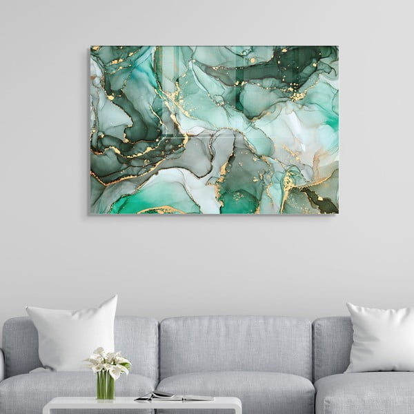 Skleněný obraz 100x70 cm Turquoise – Wallity-image-1